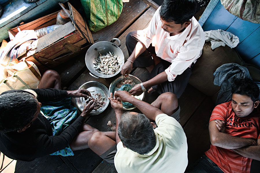  Preparation for a delicious lunch, while crossing the mighty Brahmaputra river